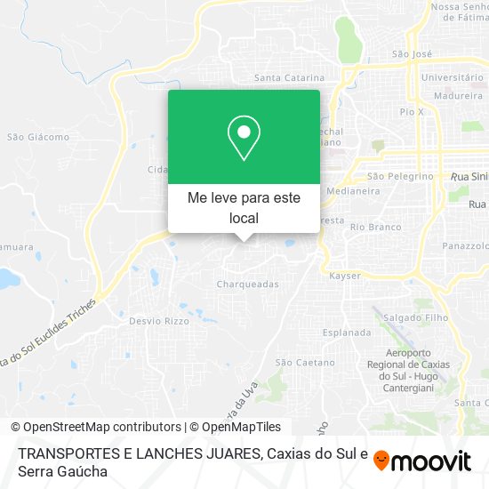 TRANSPORTES E LANCHES JUARES mapa
