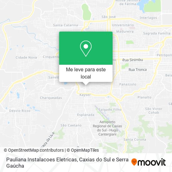 Pauliana Instalacoes Eletricas mapa