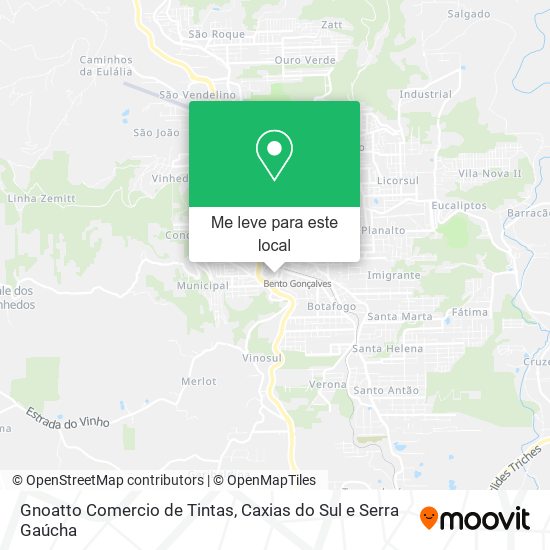 Gnoatto Comercio de Tintas mapa