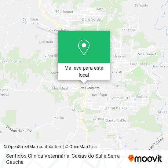 Sentidos Clínica Veterinária mapa