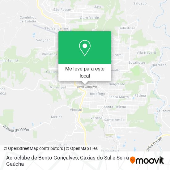 Aeroclube de Bento Gonçalves mapa