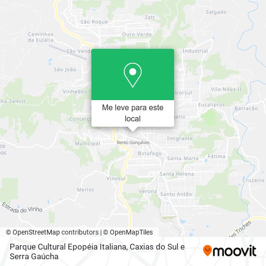 Parque Cultural Epopéia Italiana mapa