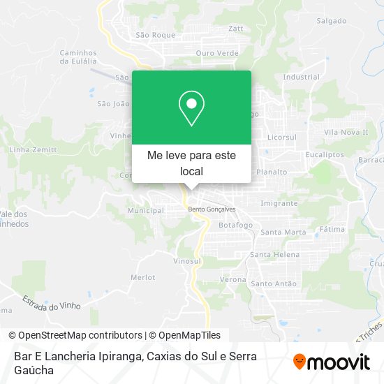 Bar E Lancheria Ipiranga mapa