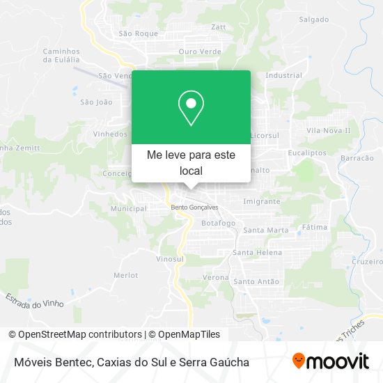 Móveis Bentec mapa