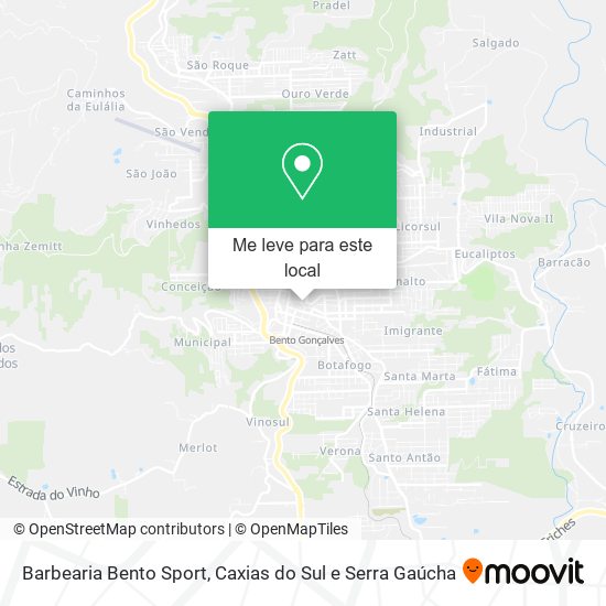 Barbearia Bento Sport mapa