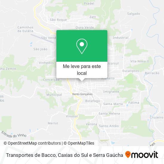 Transportes de Bacco mapa
