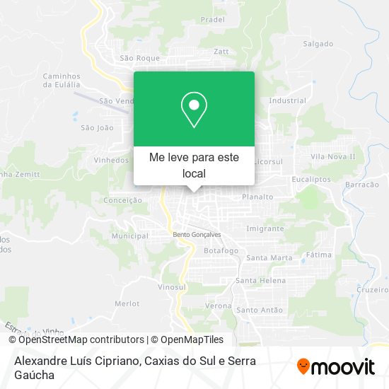 Alexandre Luís Cipriano mapa