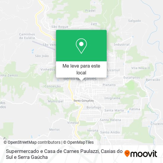 Supermercado e Casa de Carnes Paulazzi mapa