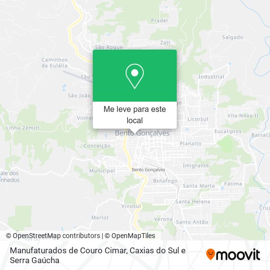 Manufaturados de Couro Cimar mapa