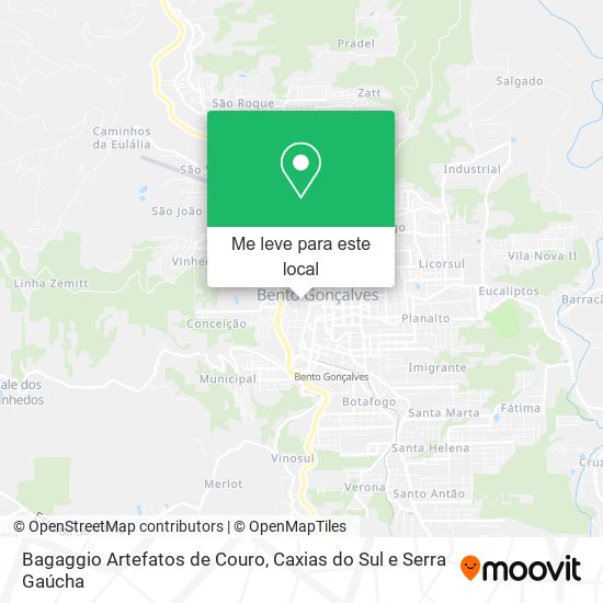 Bagaggio Artefatos de Couro mapa