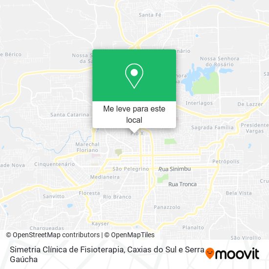 Simetria Clínica de Fisioterapia mapa