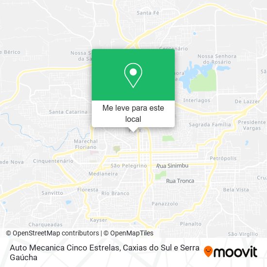 Auto Mecanica Cinco Estrelas mapa