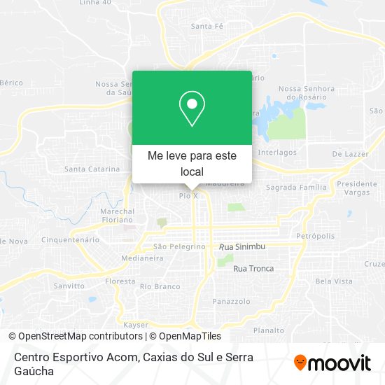 Centro Esportivo Acom mapa