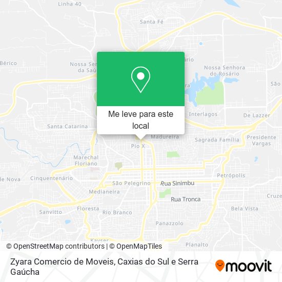 Zyara Comercio de Moveis mapa