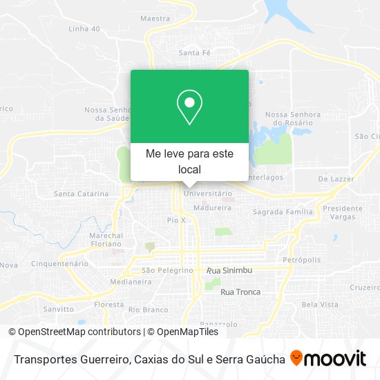 Transportes Guerreiro mapa