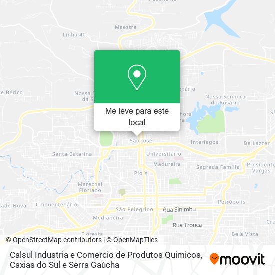 Calsul Industria e Comercio de Produtos Quimicos mapa