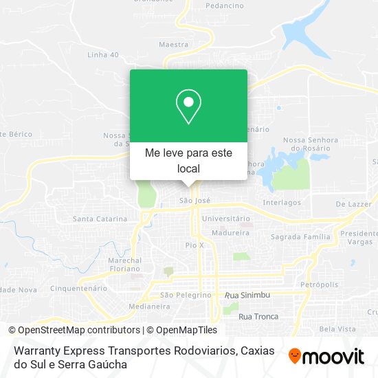 Warranty Express Transportes Rodoviarios mapa