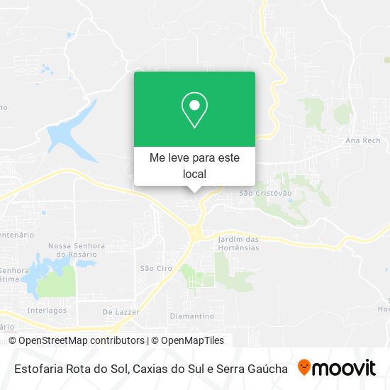 Estofaria Rota do Sol mapa