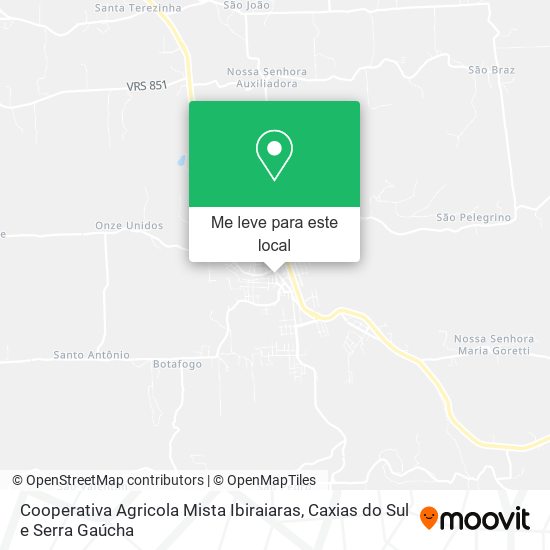 Cooperativa Agricola Mista Ibiraiaras mapa