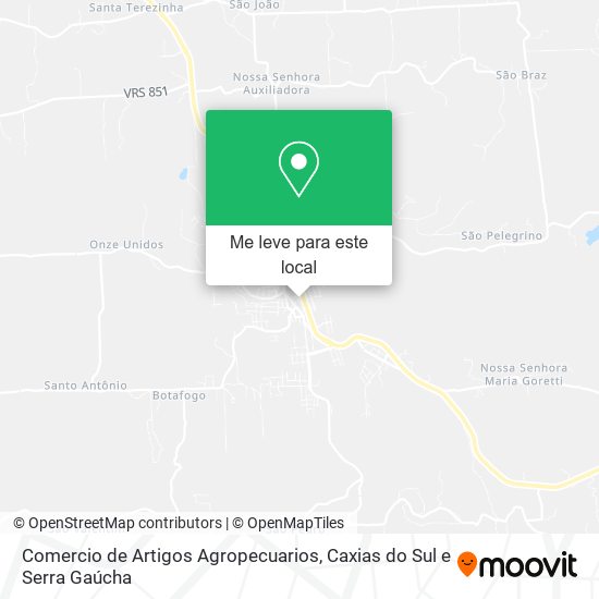 Comercio de Artigos Agropecuarios mapa