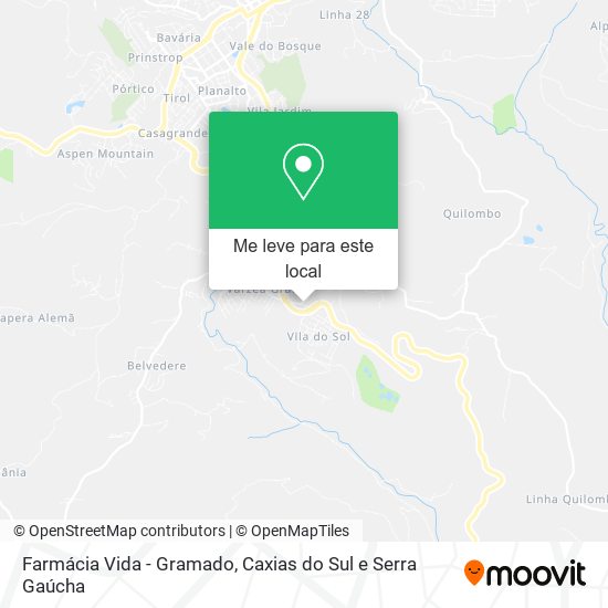 Farmácia Vida - Gramado mapa