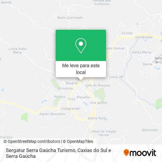 Sergatur Serra Gaúcha Turismo mapa