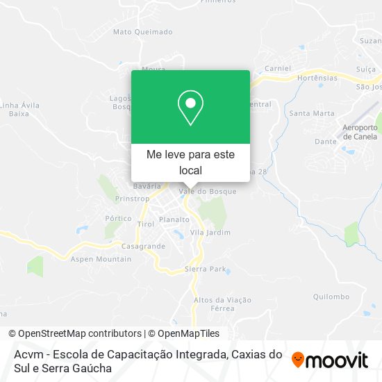 Acvm - Escola de Capacitação Integrada mapa