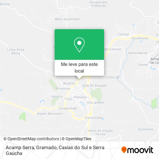 Acamp Serra, Gramado mapa