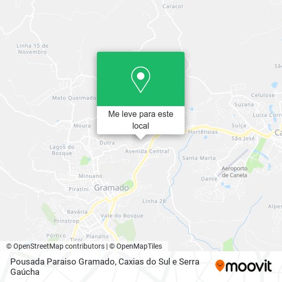 Pousada Paraiso Gramado mapa