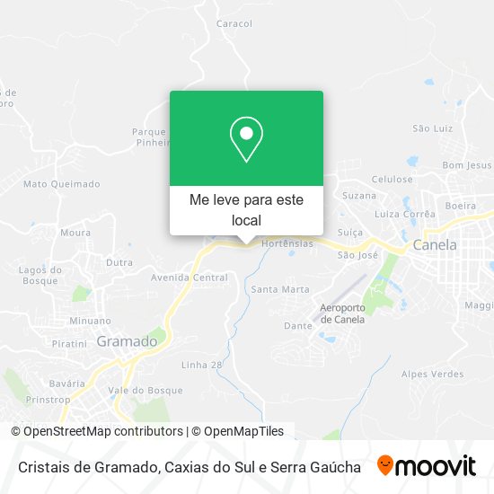 Cristais de Gramado mapa