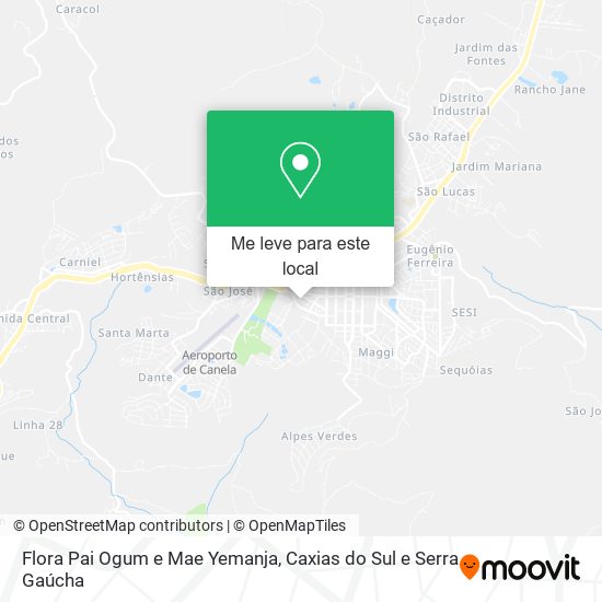 Flora Pai Ogum e Mae Yemanja mapa