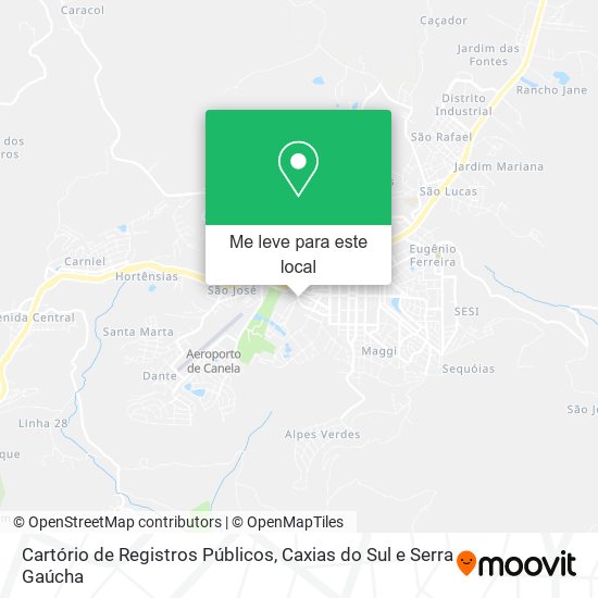 Cartório de Registros Públicos mapa