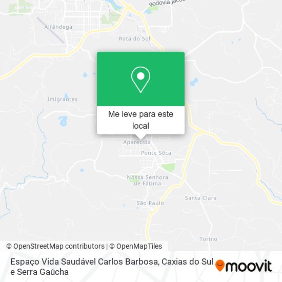 Espaço Vida Saudável Carlos Barbosa mapa