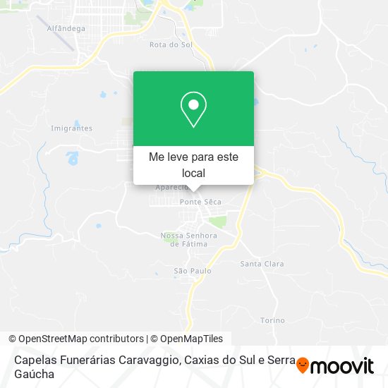 Capelas Funerárias Caravaggio mapa