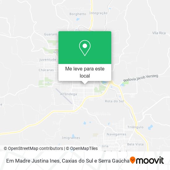 Em Madre Justina Ines mapa