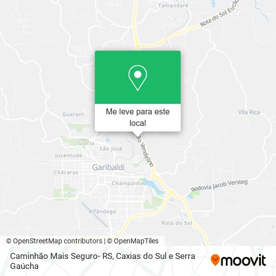Caminhão Mais Seguro- RS mapa