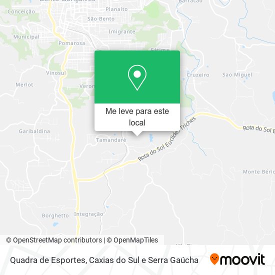 Quadra de Esportes mapa