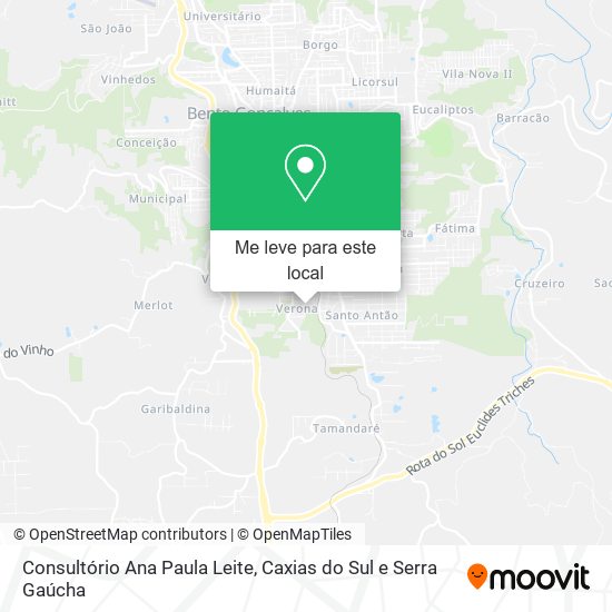 Consultório Ana Paula Leite mapa