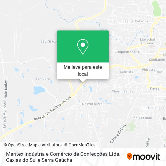 Maritex Indústria e Comércio de Confecções Ltda mapa