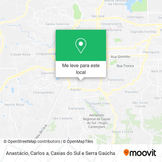Anastácio, Carlos a mapa