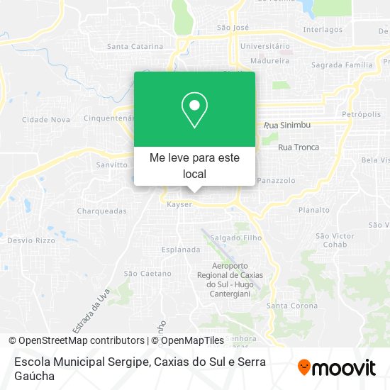 Escola Municipal Sergipe mapa