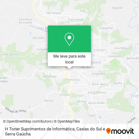 H Toner Suprimentos de Informática mapa