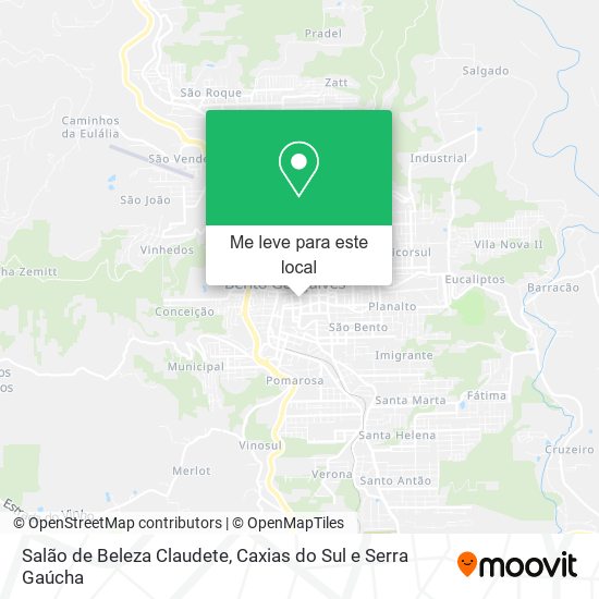 Salão de Beleza Claudete mapa