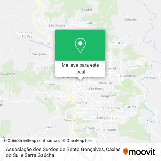 Associação dos Surdos de Bento Gonçalves mapa