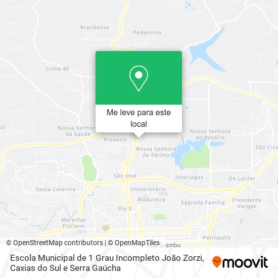 Escola Municipal de 1 Grau Incompleto João Zorzi mapa