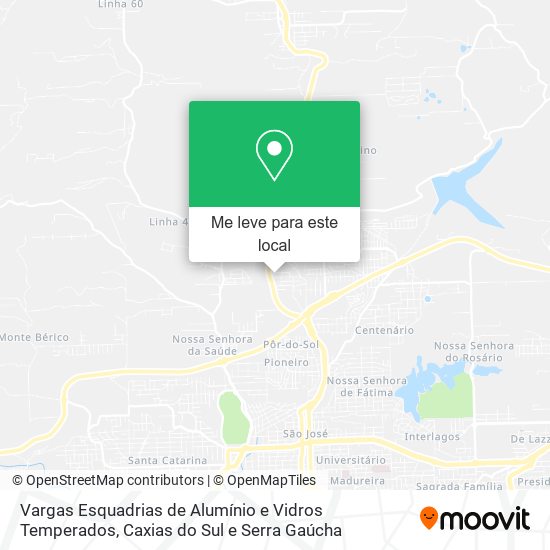 Vargas Esquadrias de Alumínio e Vidros Temperados mapa