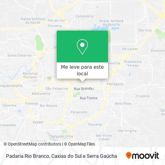Padaria Rio Branco mapa