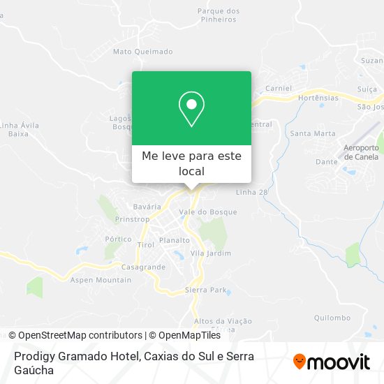 Prodigy Gramado Hotel mapa