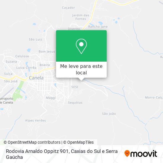 Rodovia Arnaldo Oppitz 901 mapa