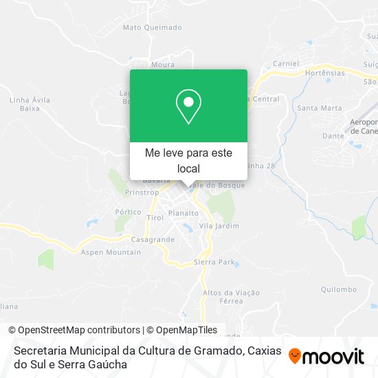 Secretaria Municipal da Cultura de Gramado mapa